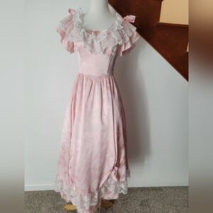 Gunne Sax Jessica McClintock 7‎ pink Prarie dress